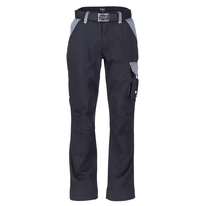 Kramp Original work trousers with belt, Black/Grey, large image number 0