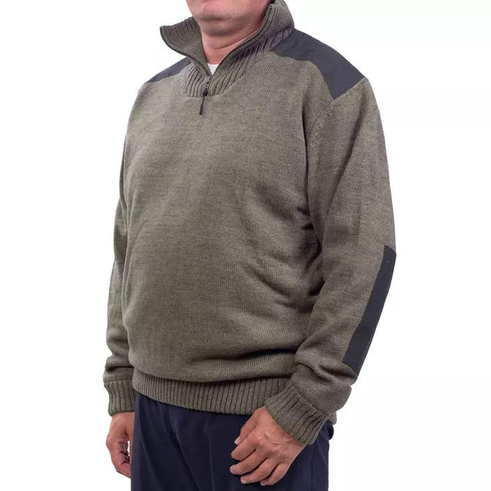 Westborn windbreaker striktrøje, Brown Melange, large image number 7