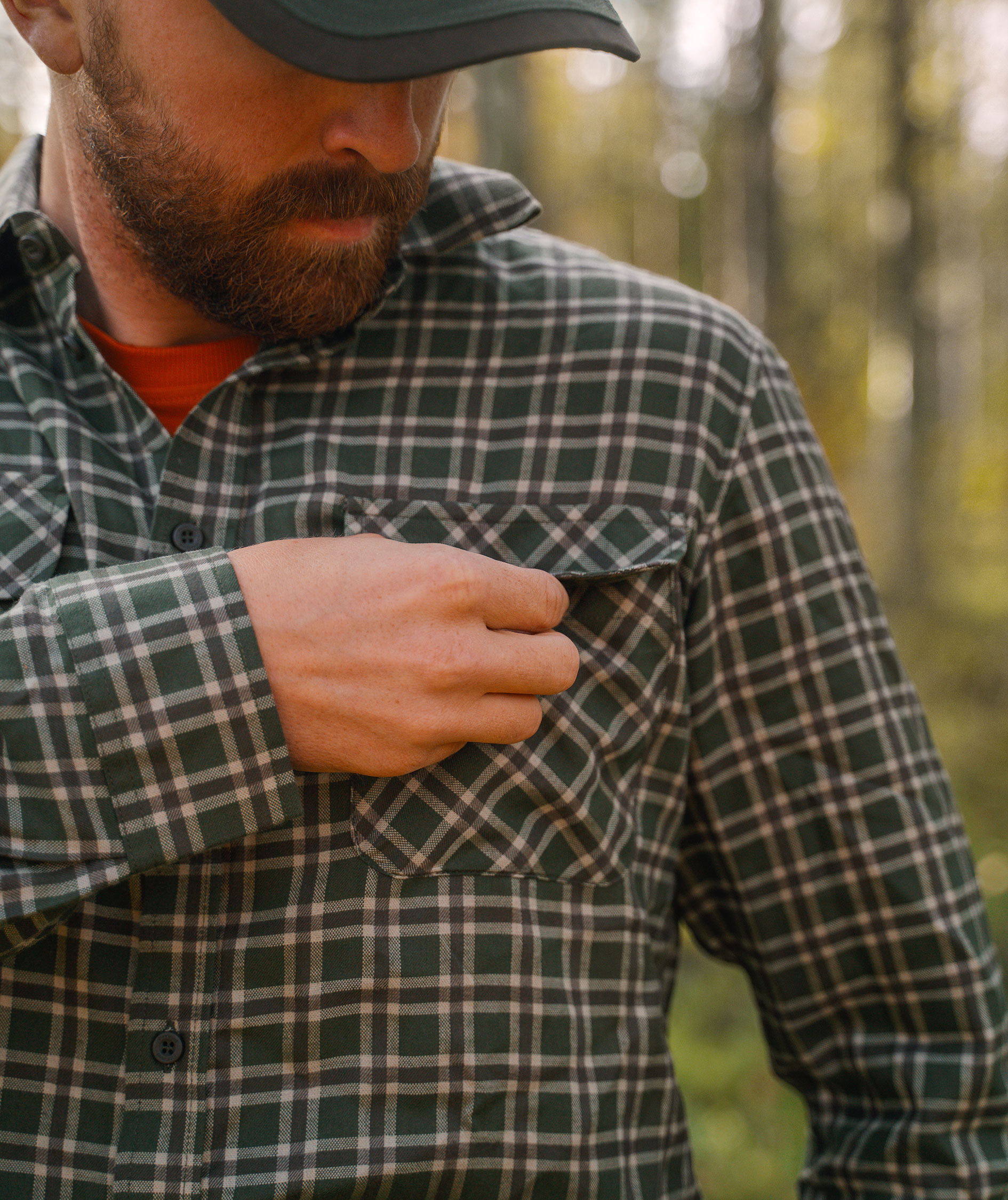 Pinewood Lappland skjorte med uld, Moss Green/Light Khaki, large image number 6