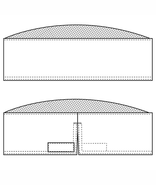 Kentaur skull cap with velcro fastening, Black, Black, large image number 2