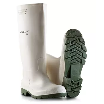 Dunlop Pricemastor rubber boots, White/Green
