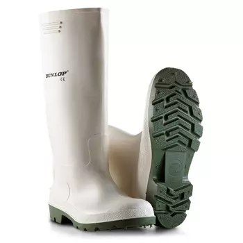 Dunlop Pricemastor gummistøvler, Hvit/Grønn