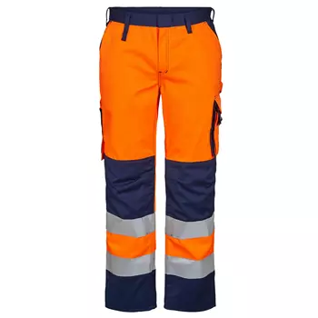 Engel Safety dame arbeidsbukse, Hi-vis Oransje/Marineblå