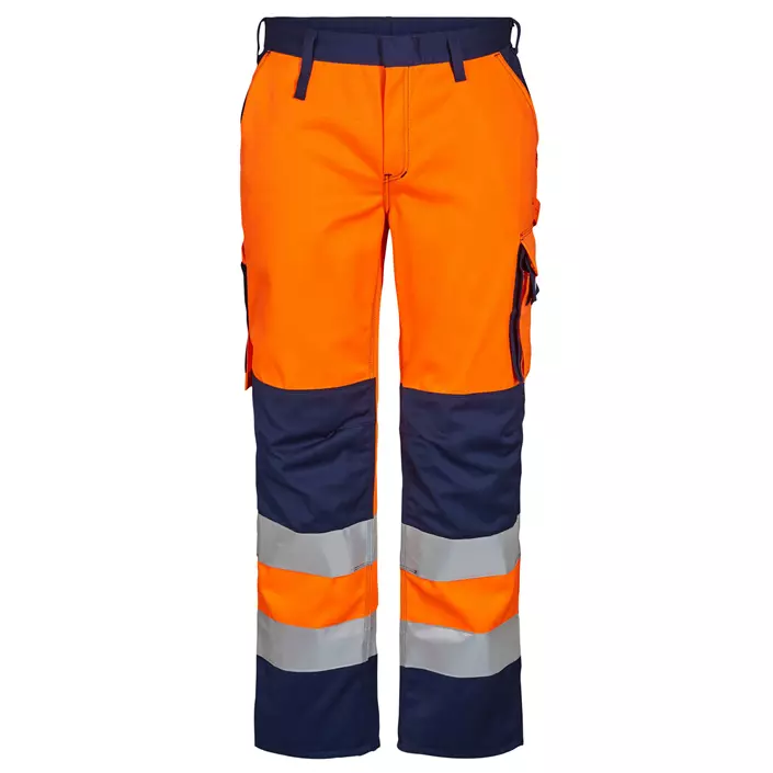 Engel Safety dame arbeidsbukse, Hi-vis Oransje/Marineblå, large image number 0