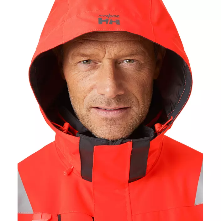 Helly Hansen Alna 2.0 shell jacket, Hi-vis red/charcoal, large image number 4