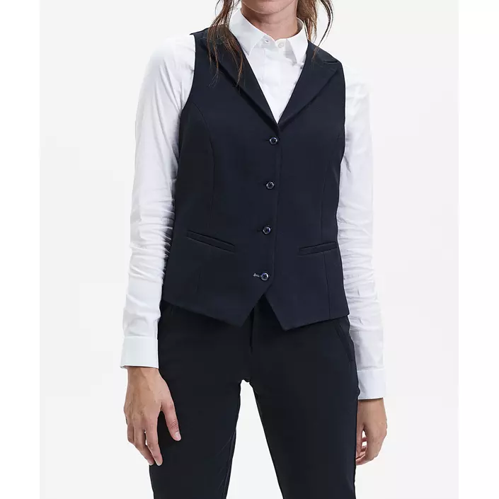 Sunwill Extreme Flex Modern fit women's waiscoat, Navy, large image number 1
