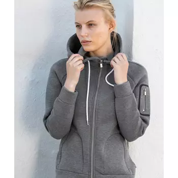 Matterhorn Paccard women's hoodie with zipper, Grey melange
