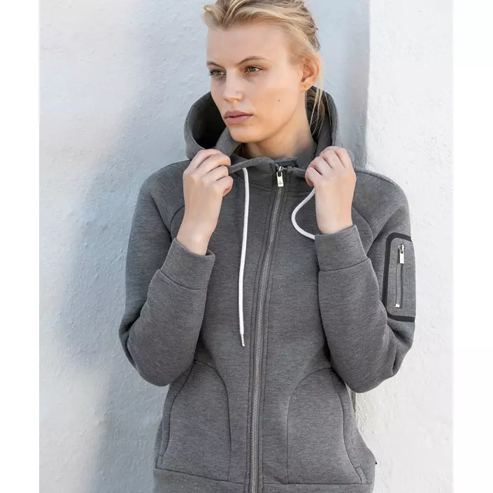 Matterhorn Paccard women's hoodie with zipper, Grey melange, large image number 1
