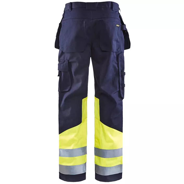 Blåkläder Multinorm håndværkerbukser, Marine/Hi-Vis gul, large image number 1