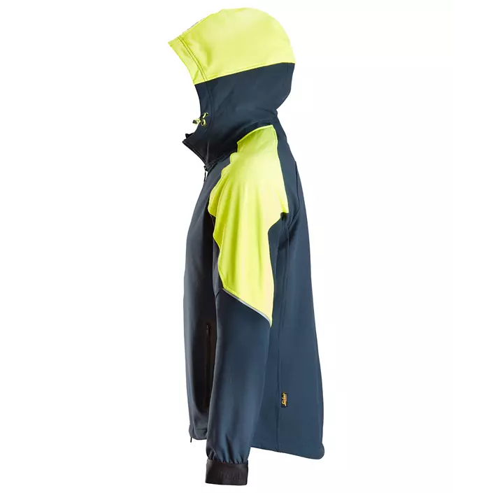 Snickers FlexiWork hoodie 8025, Marin/Neon Gul, large image number 2