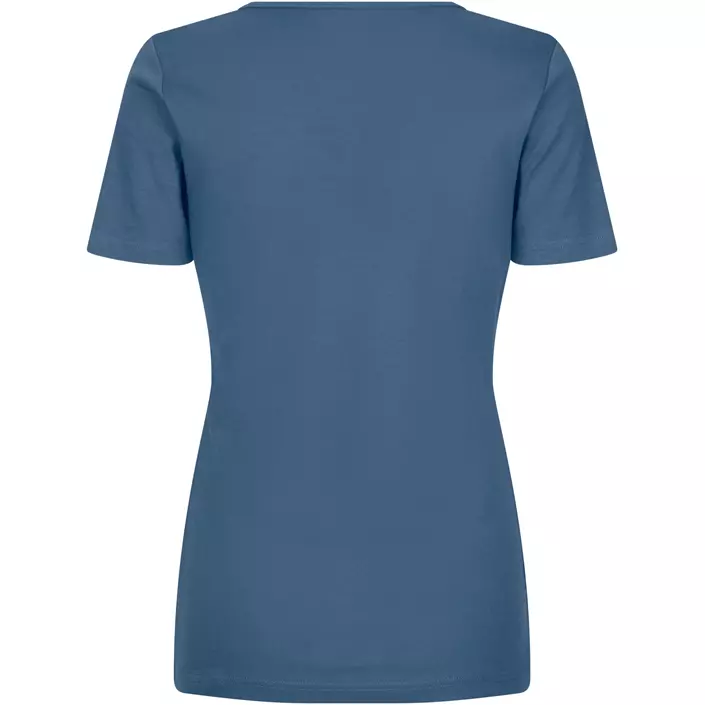 ID Interlock dame T-shirt med v-hals, Indigoblå, large image number 1