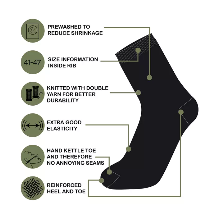 Westborn 3-pack bamboo socks, Black, large image number 2