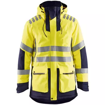 Blåkläder Evolution parka jakke, Hi-vis gul/marineblå