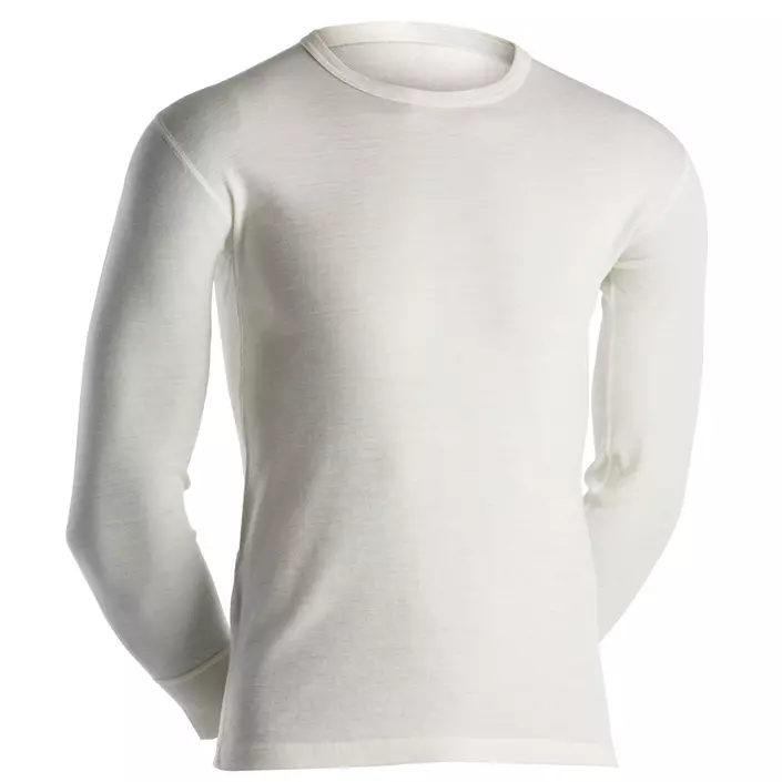 Dovre langærmet baselayer trøje med merinould, Hvid, large image number 0