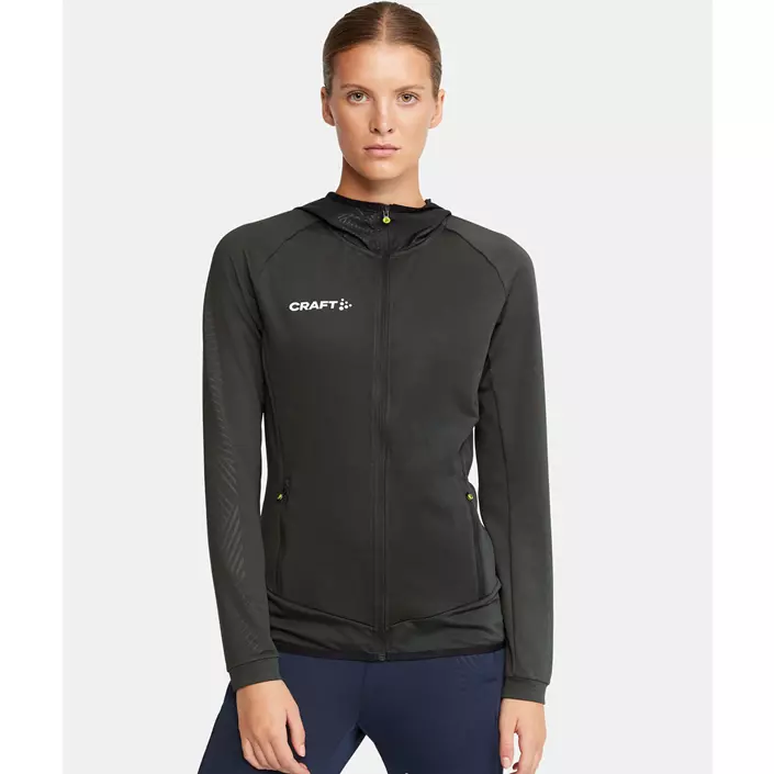Craft Extend dame hættetrøje med lynlås, Asphalt, large image number 6