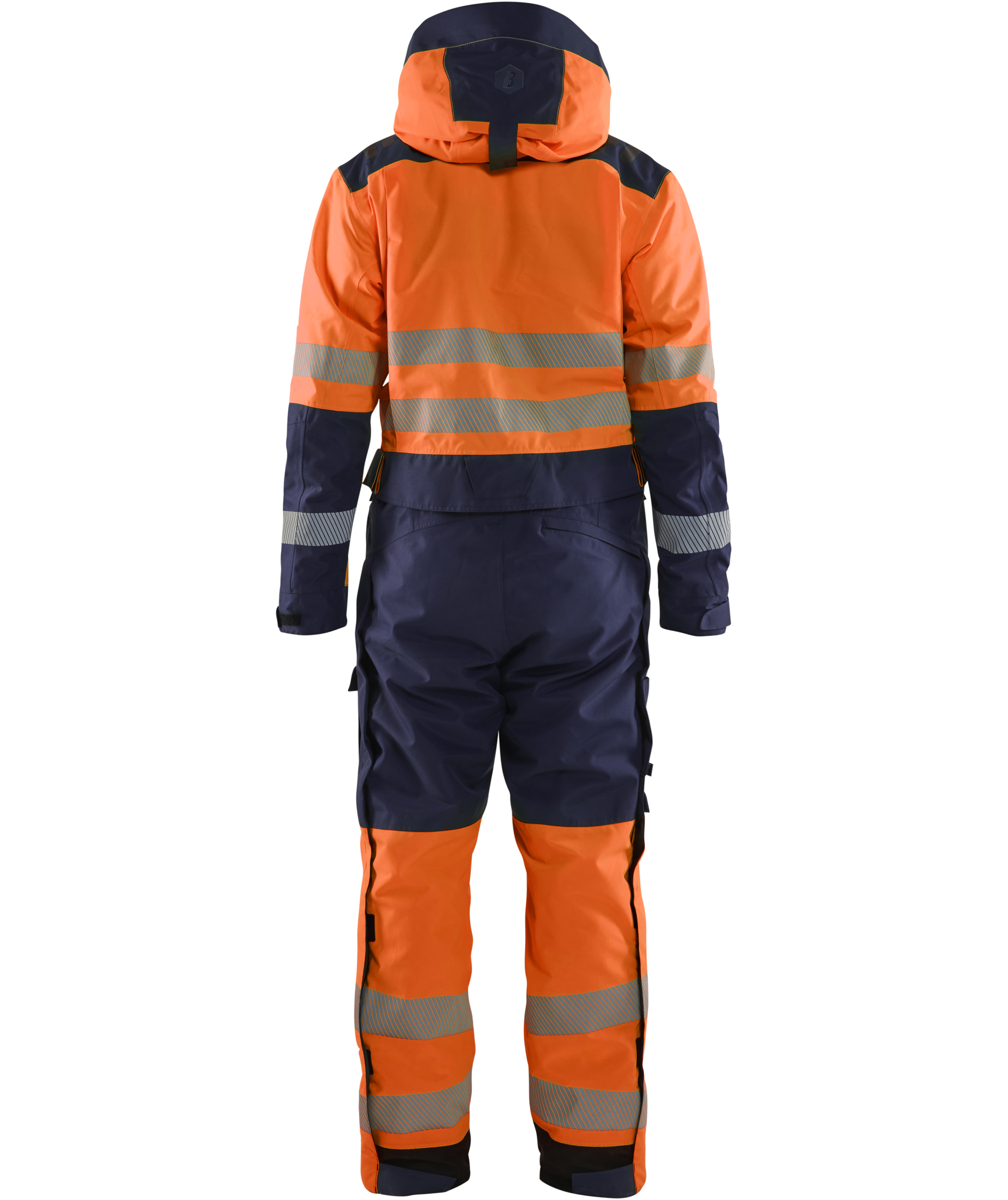 Bl&aring;kl&auml;der vinteroverall, Varsel Orange/Marinbl&aring;