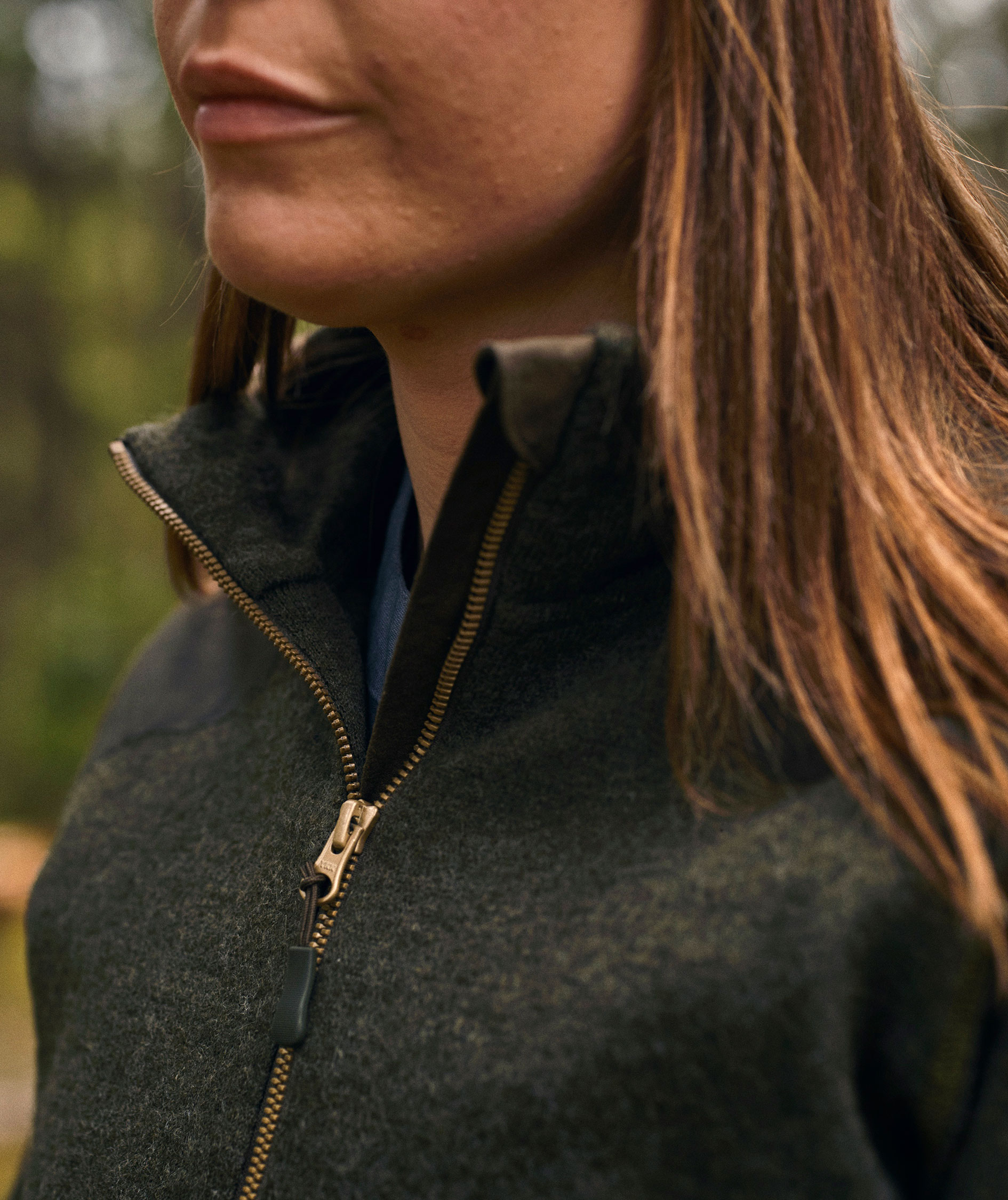 Pinewood&nbsp;Lappland filtet dame uld cardigan, Green Melange, large image number 3