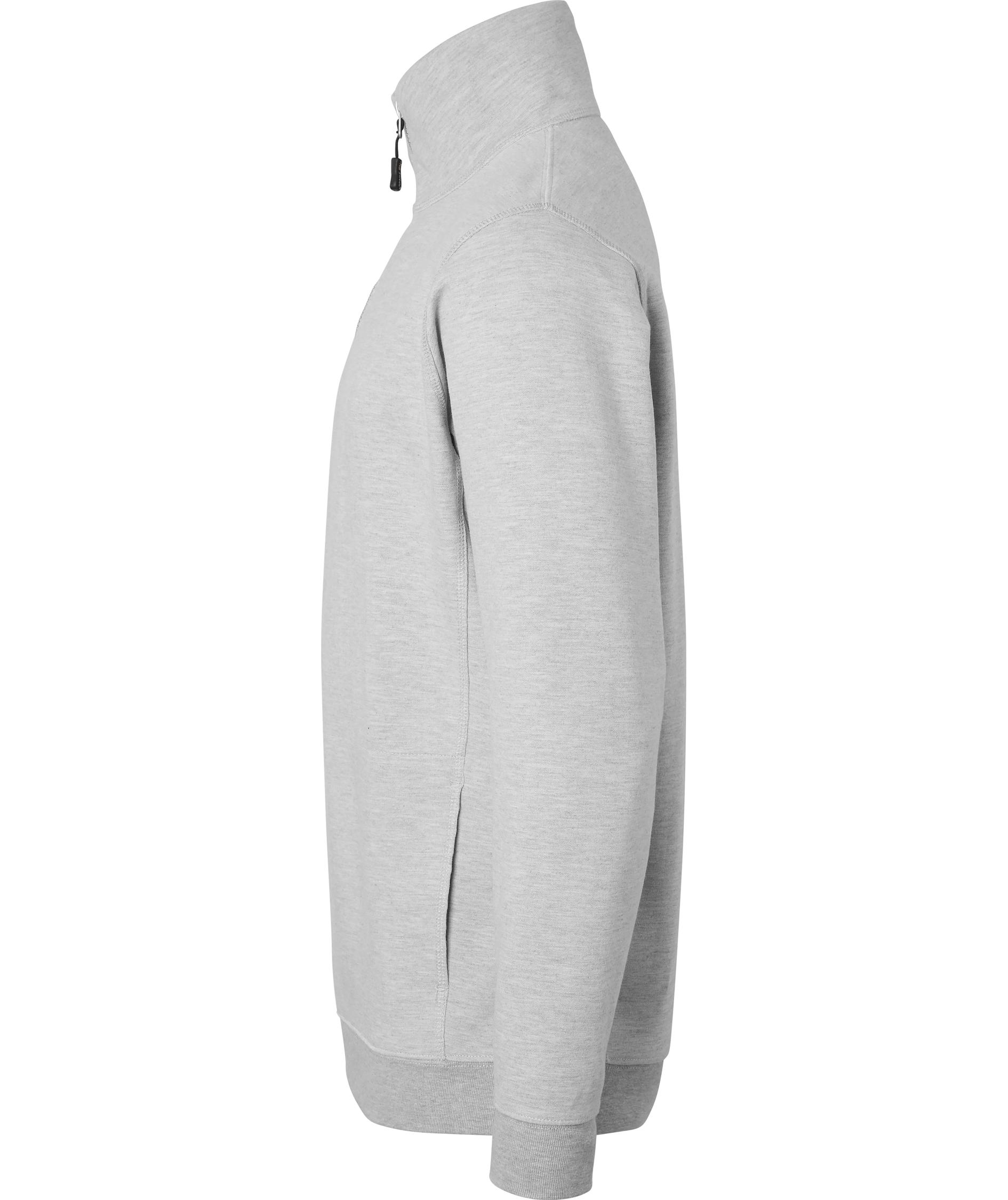 Top Swede collegegenser med kort glidel&aring;s 0102, Ash, large image number 3