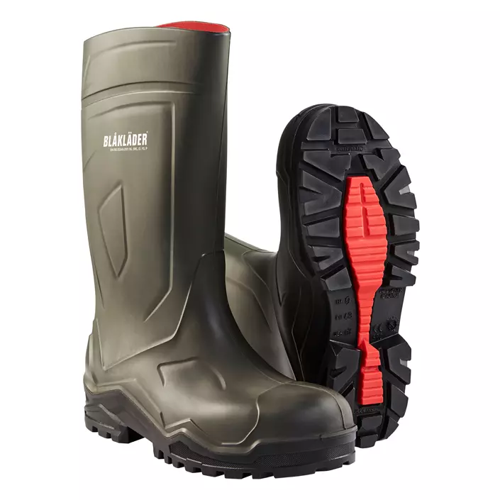 Blåkläder 2422 safety rubber boots S5, Army Green/Black, large image number 0