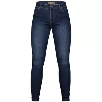 Westborn Slim Fit dame jeans, Denim blue washed