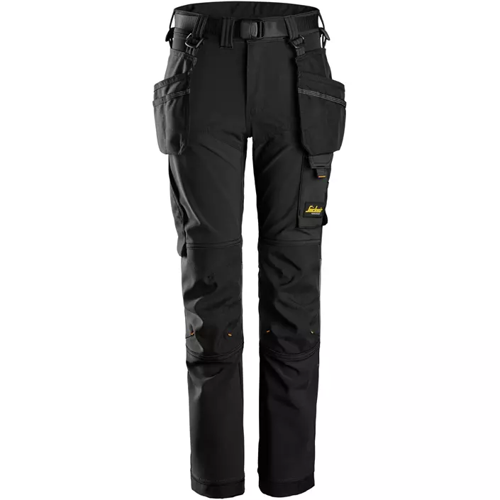 Snickers AllroundWork håndværkerbukser 7575 til børn full stretch, Black, large image number 0