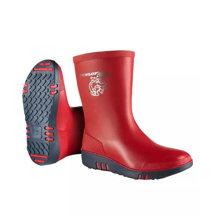Dunlop Mini gummistøvler til barn, Rød, large image number 0