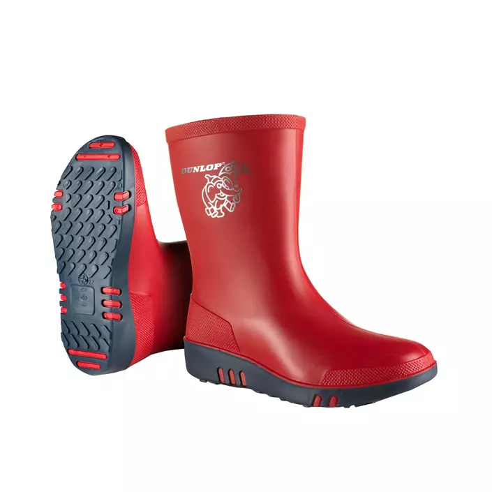 Dunlop Mini gummistøvler til barn, Rød, large image number 0