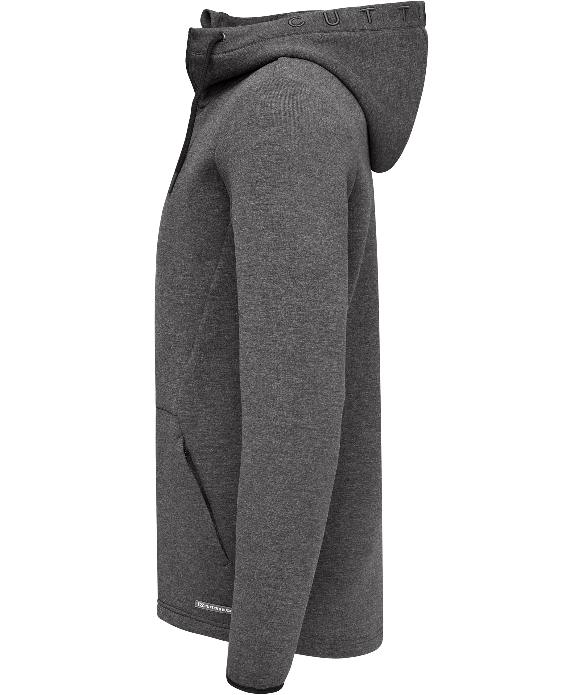 Cutter & Buck Pemberton Kapuzensweatshirt mit Rei&szlig;verschluss, Anthracite melange, large image number 3