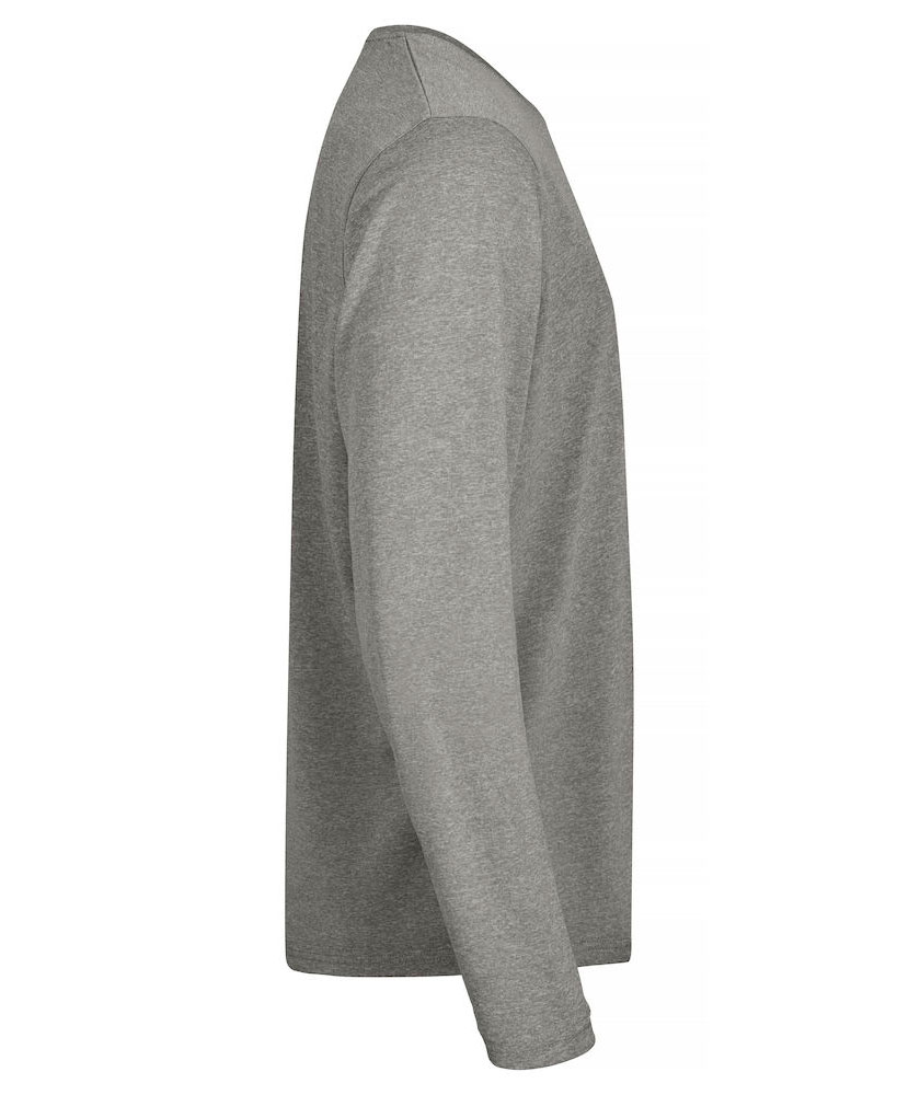 Clique Basic Active-T long-sleeved T-shirt, Grey melange, large image number 3