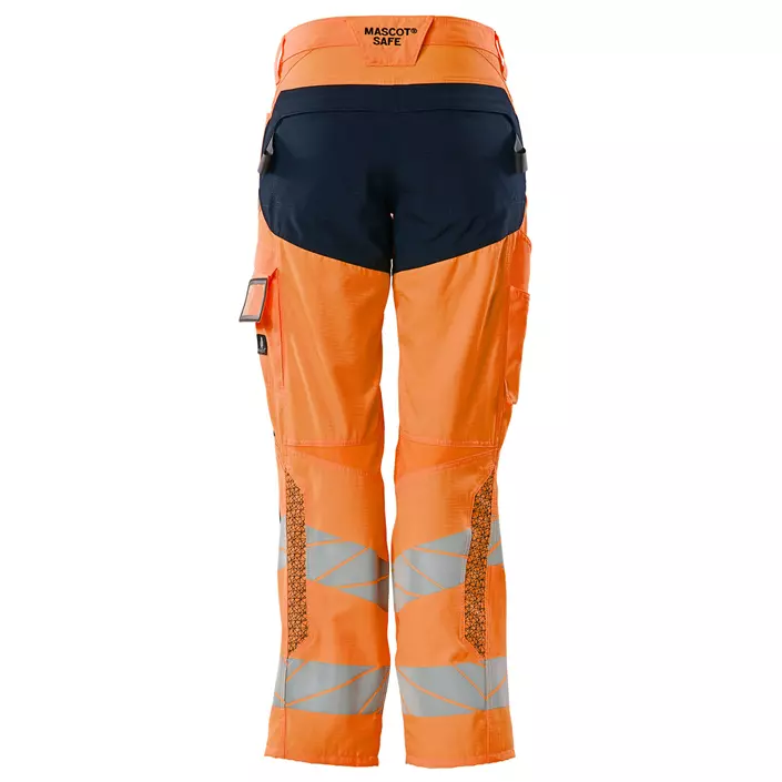 Mascot Accelerate Safe women's work trousers, Hi-Vis Orange/Dark Marine, large image number 1