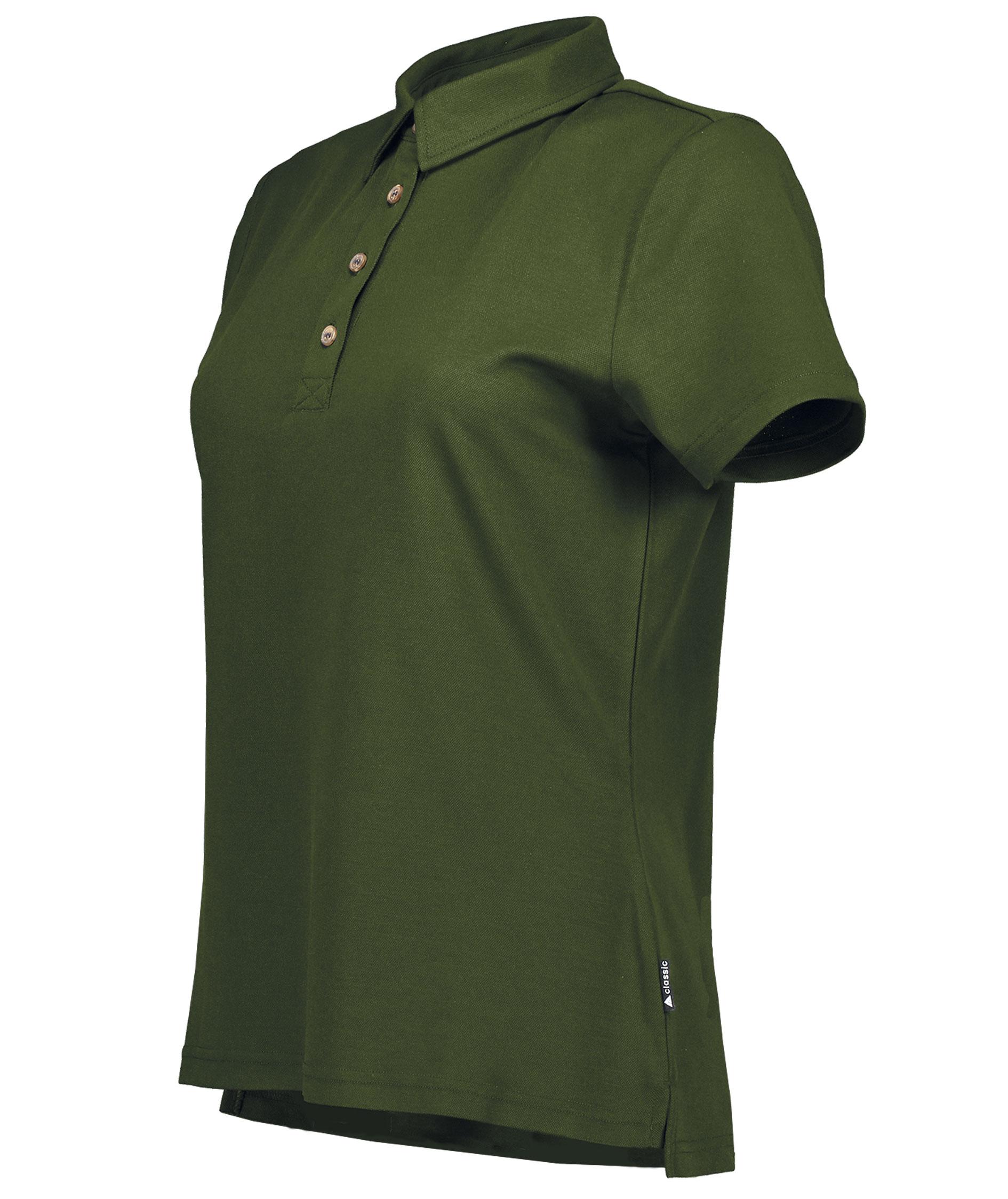 Pitch Stone Tech Wool women's poloshirt, Olive, Olive, large image number 2
