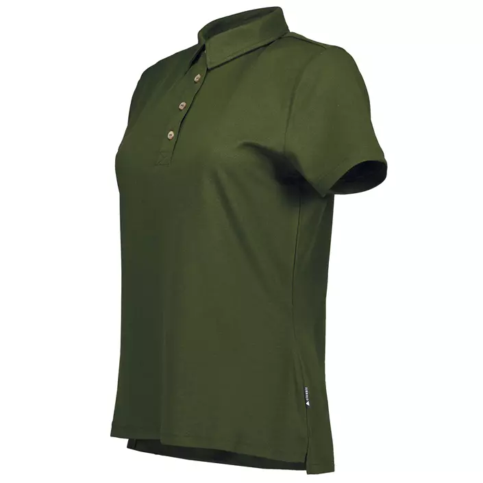 Pitch Stone Tech Wool dame polo T-shirt, Olive, large image number 2