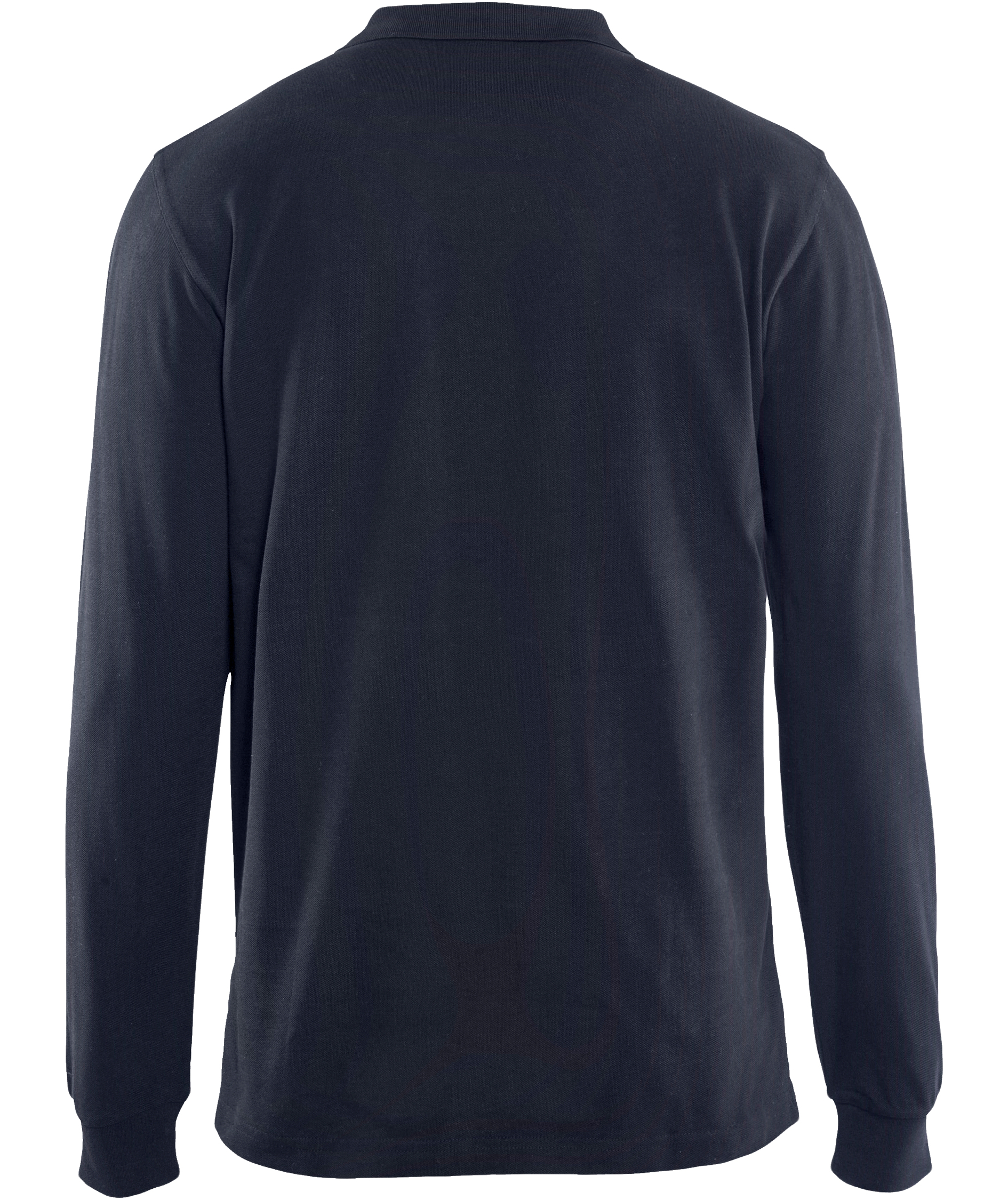 Bl&aring;kl&auml;der langermet polo T-skjorte, M&oslash;rk Marine, large image number 1