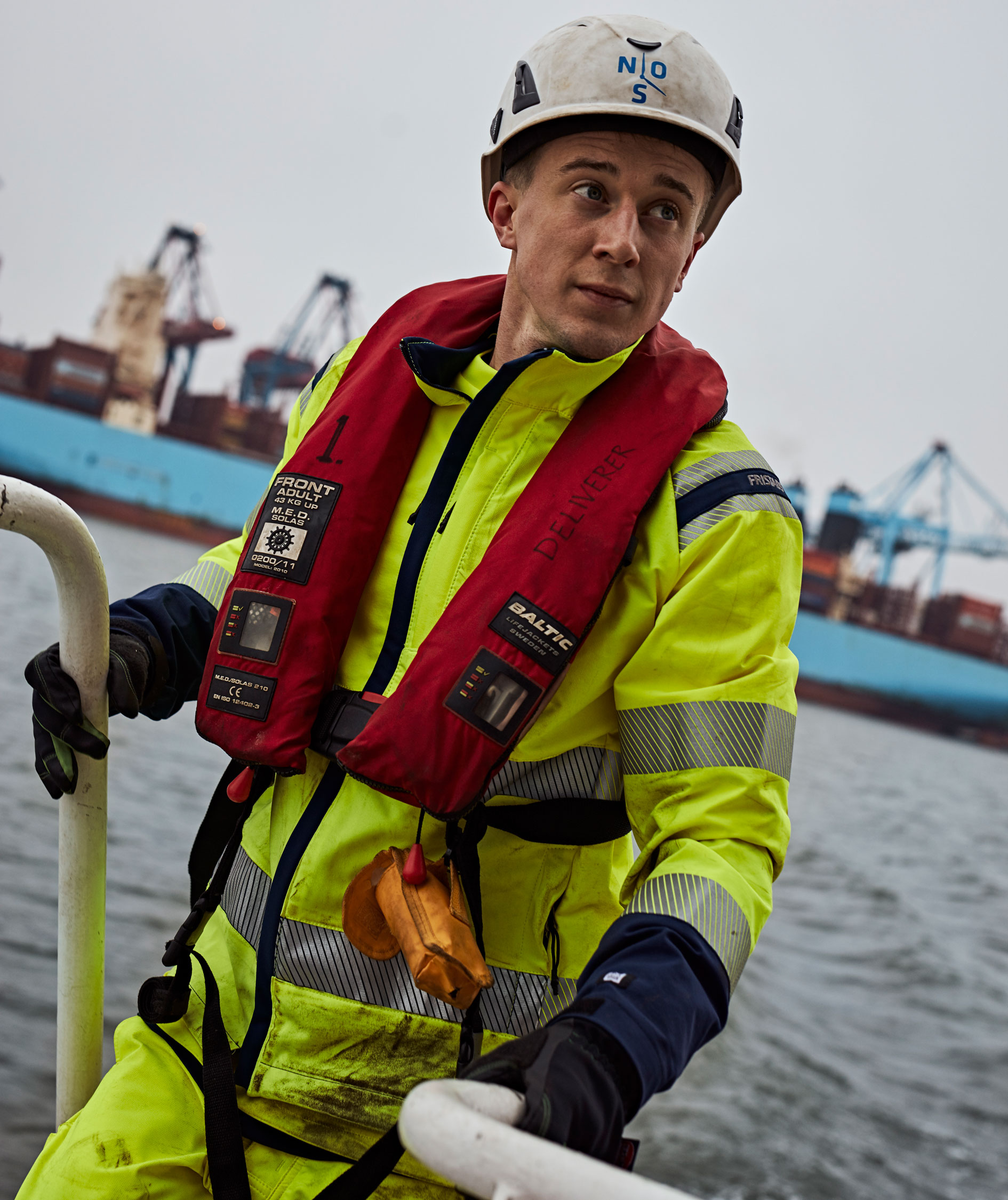 Fristads Green arbejdsjakke 4647 GSTP full stretch, Hi-Vis gul/marine, large image number 3