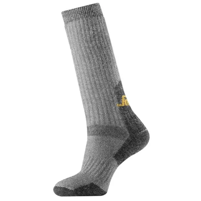 Snickers long, thick socks with wool, Grey/Black, large image number 0