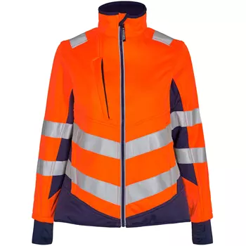 Engel Safety women's softshell jacket, Orange/Blue Ink
