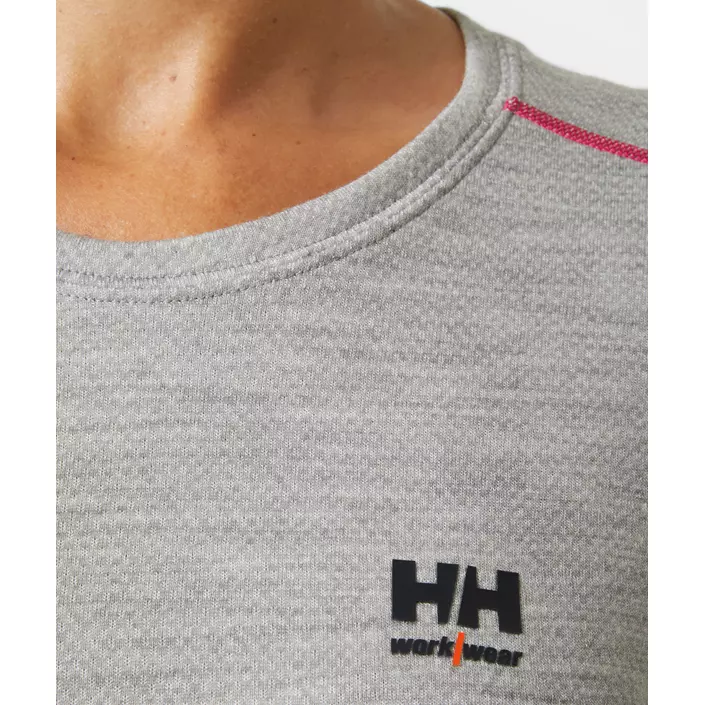 Helly Hansen Lifa Damen Thermounterhemd mit Merinowolle, Grey melange, large image number 4