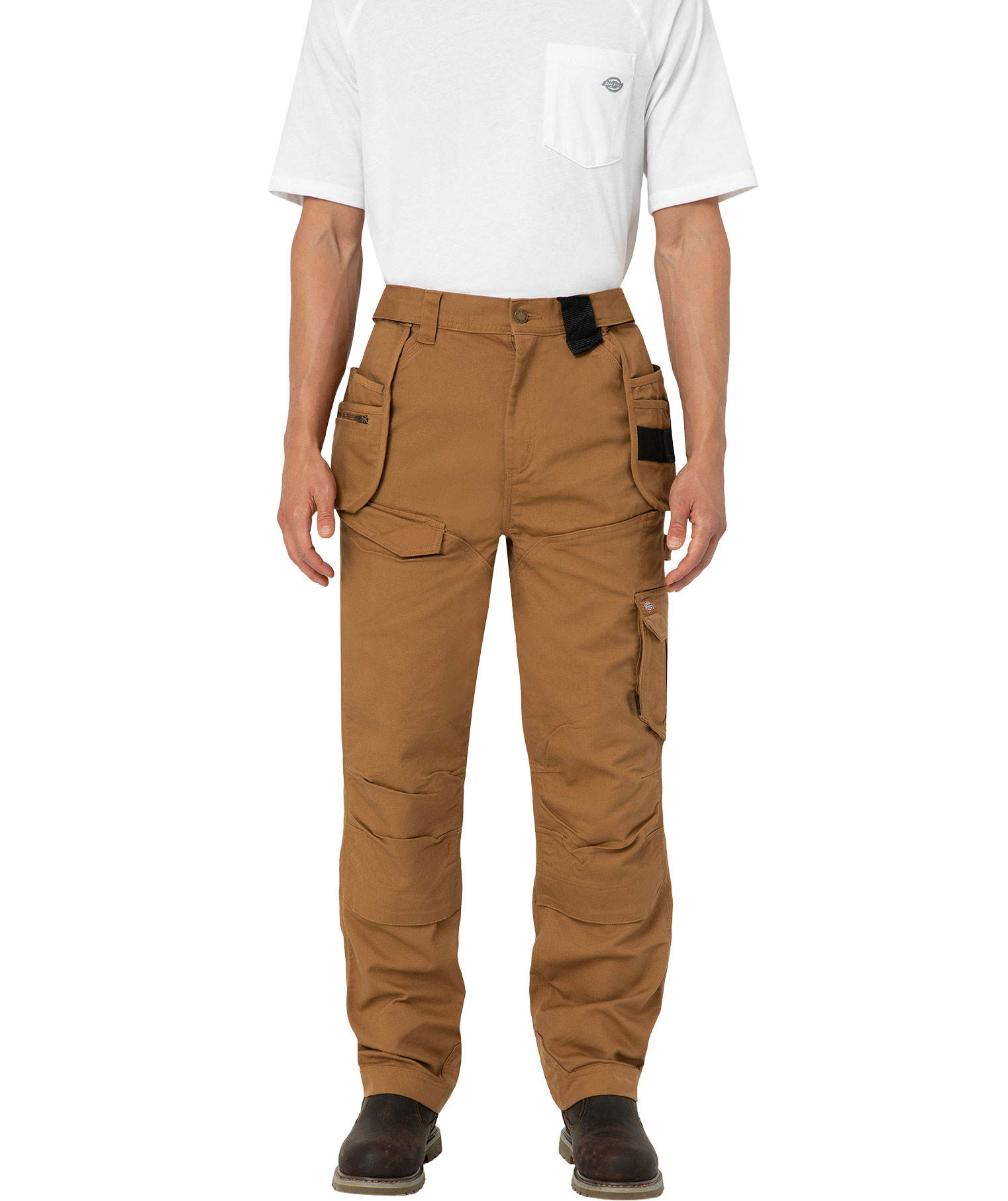 Dickies TechDuck hantverksbyxa, Rinsed Brown Duck