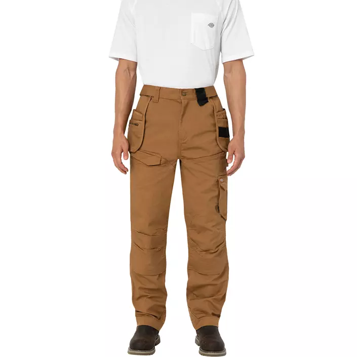 Dickies TechDuck hantverksbyxa, Rinsed Brown Duck, large image number 1