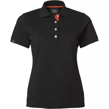South West Wera women's polo shirt, Black/Orange