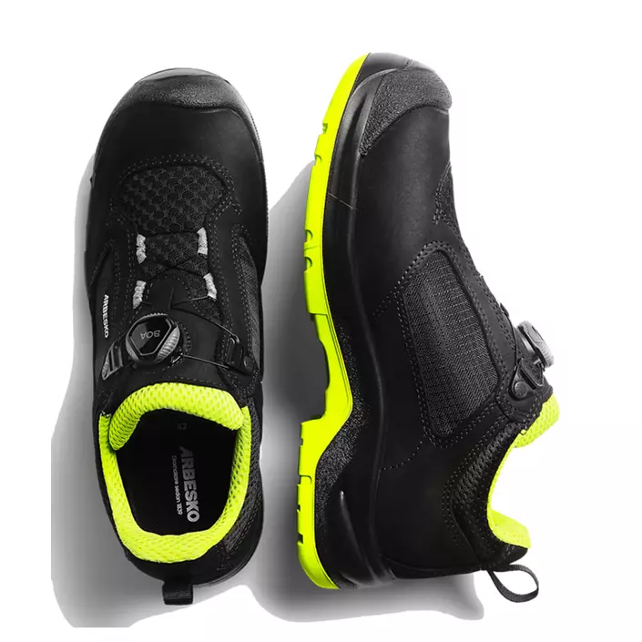 Arbesko 935 safety shoes S1P, Black/Lime, large image number 1