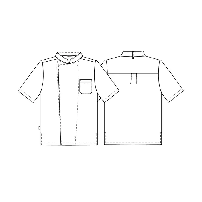 Kentaur short-sleeved unisex chefs jacket, White, large image number 3
