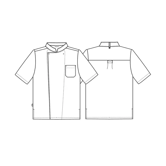 Kentaur short-sleeved  chefs jacket, White, large image number 3