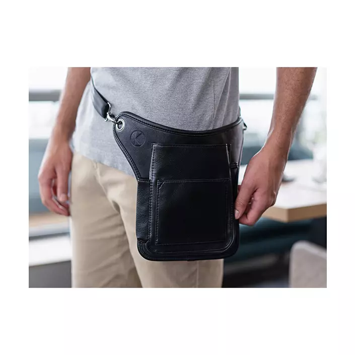 Karlowsky holster for waiter's purse with belt, Black, Black, large image number 1