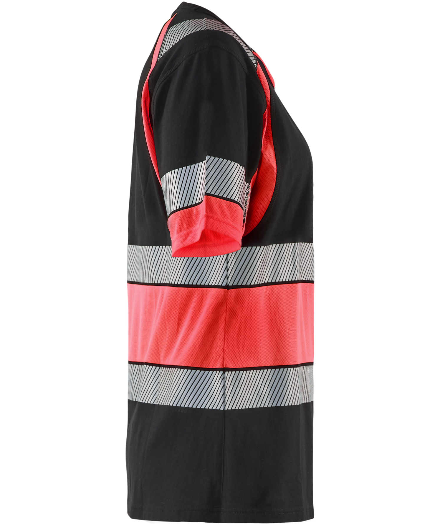 Bl&aring;kl&auml;der T-shirt dam, Svart/Varselr&ouml;d, large image number 3