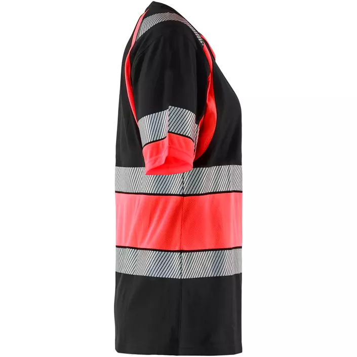 Blåkläder T-shirt dam, Svart/Varselröd, large image number 3