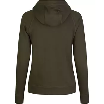 ID women's hoodie with full zipper, Olive Green
