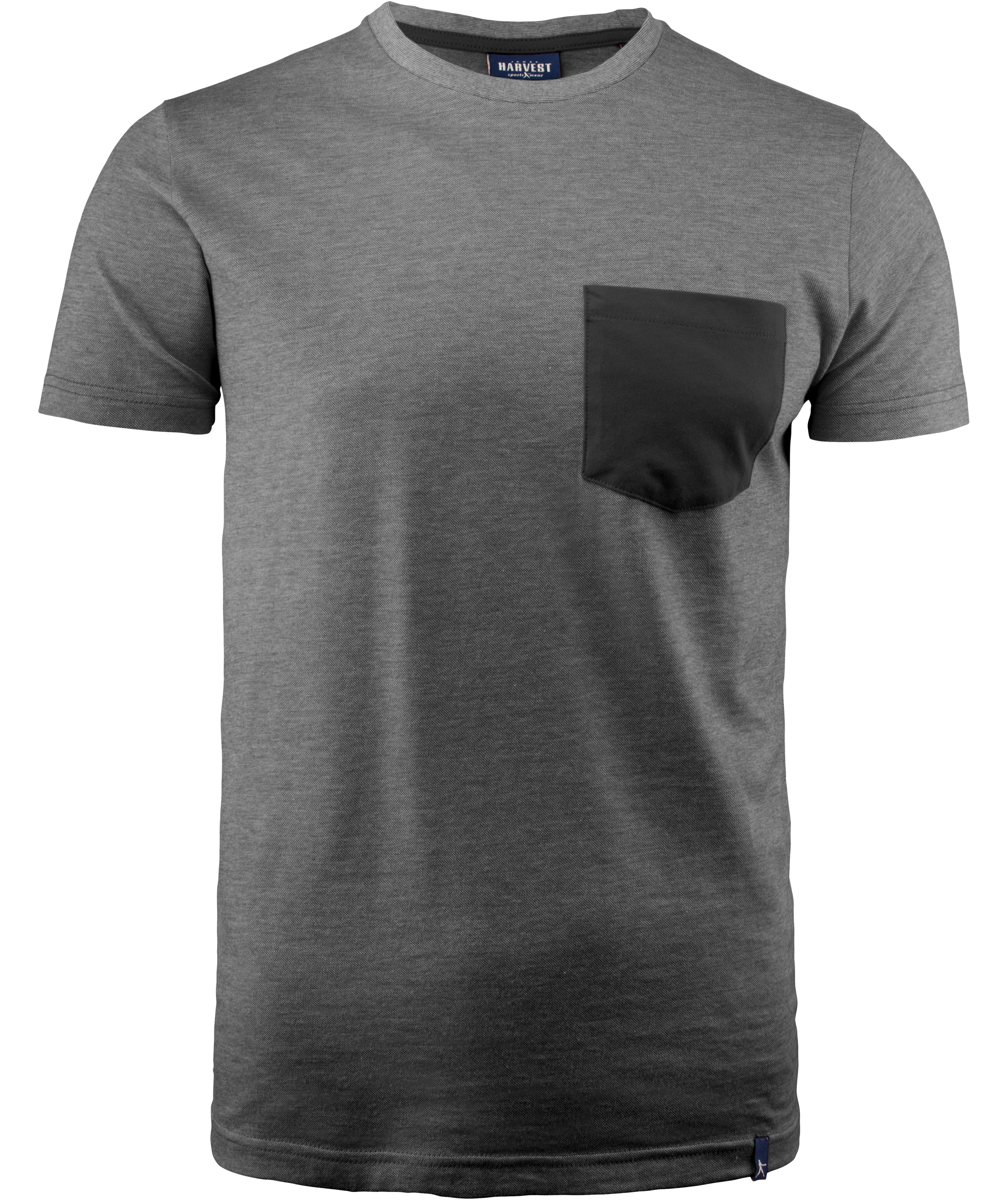 J. Harvest Sportswear Portwillow T-shirt, Black melange, Black melange, swatch