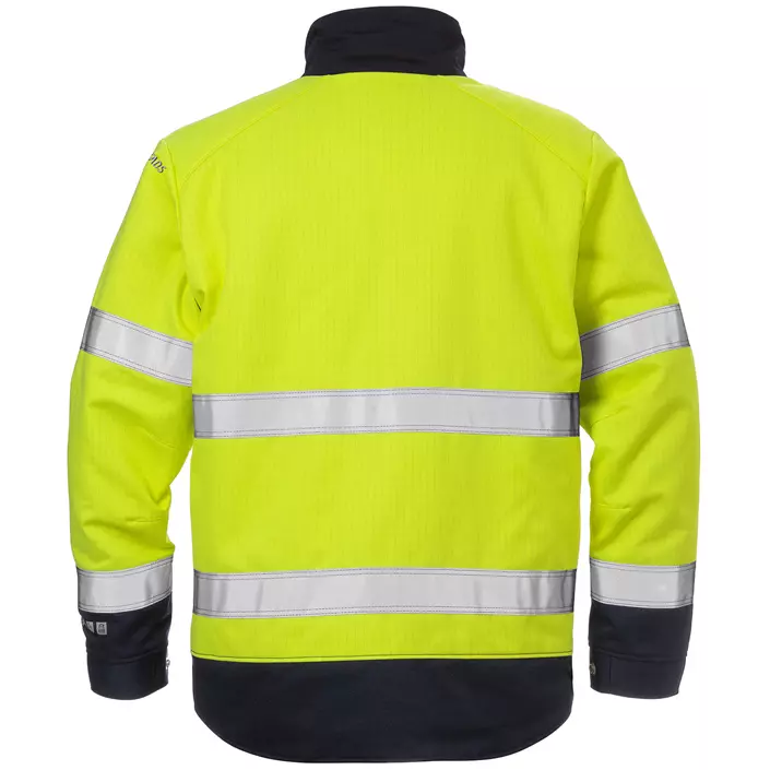 Fristads Flame winter jacket 4588, Hi-Vis yellow/marine, large image number 1