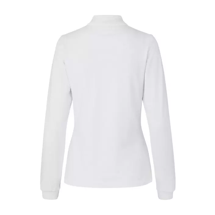 ID long-sleeved women's polo shirt with stretch, White, large image number 2